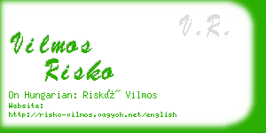 vilmos risko business card